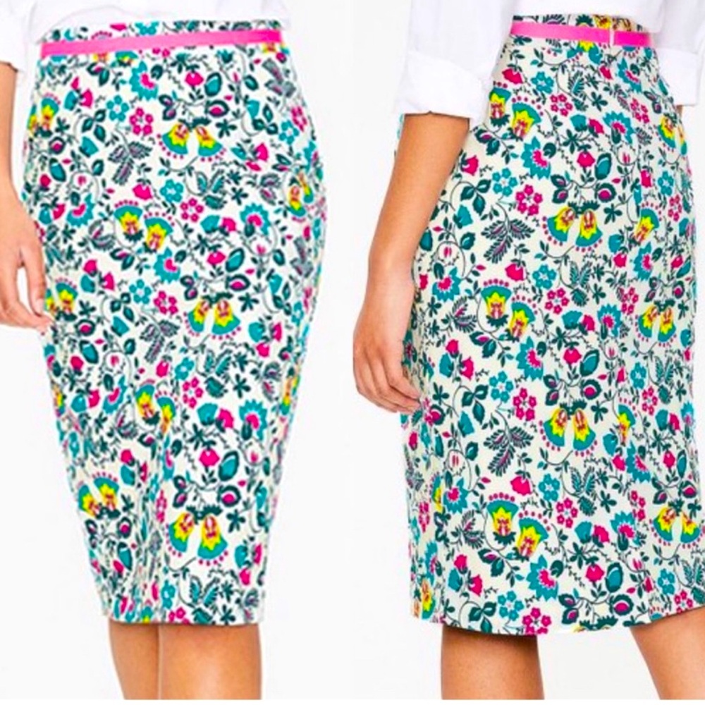 🇬🇧BODEN Women’s Ivory Exotic Garden Pencil Skirt